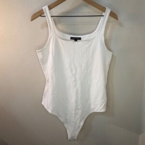 Banana Republic White Square Neck Tank‎ Bodysuit Women Size Medium